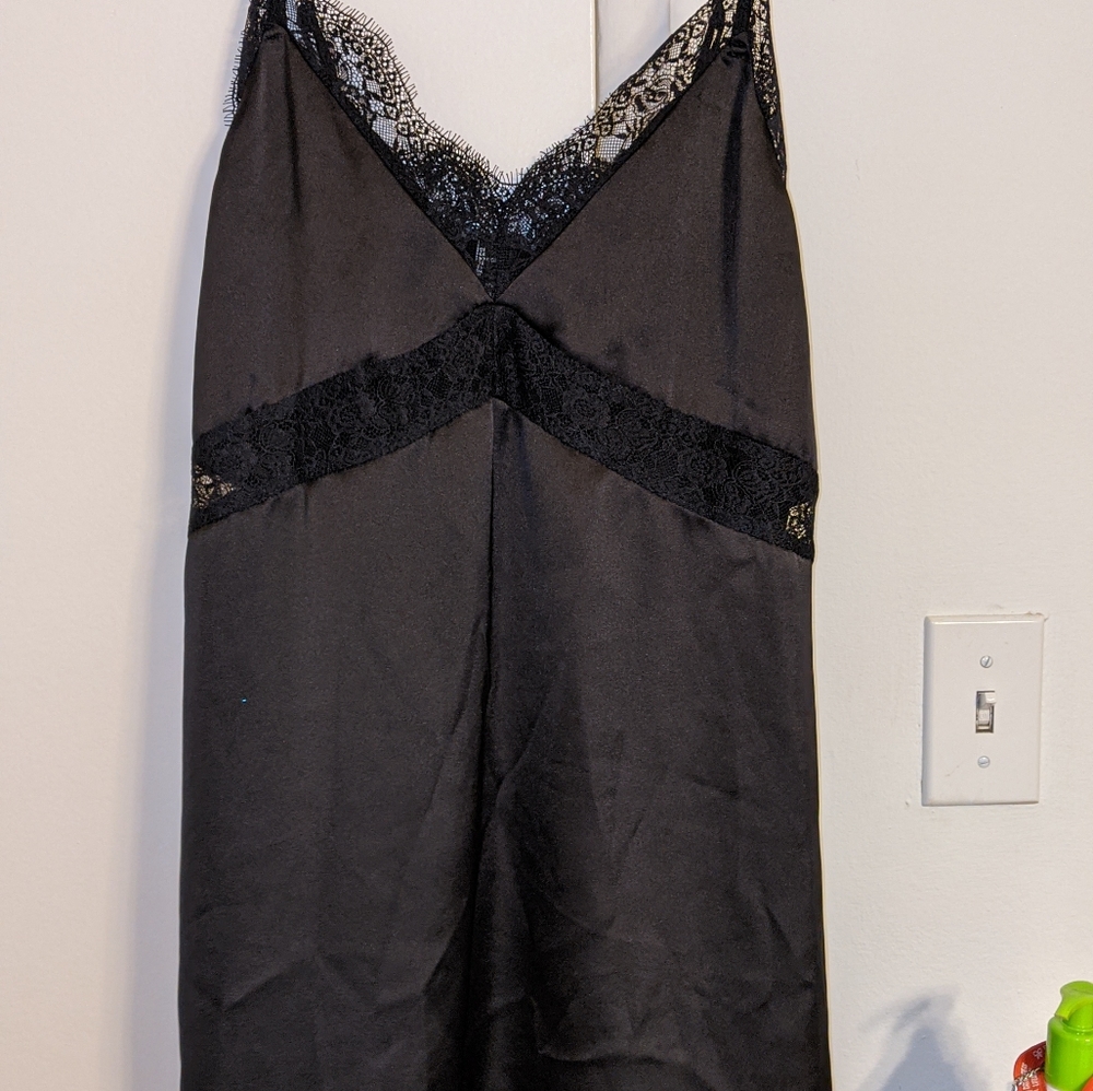 Black slip dress